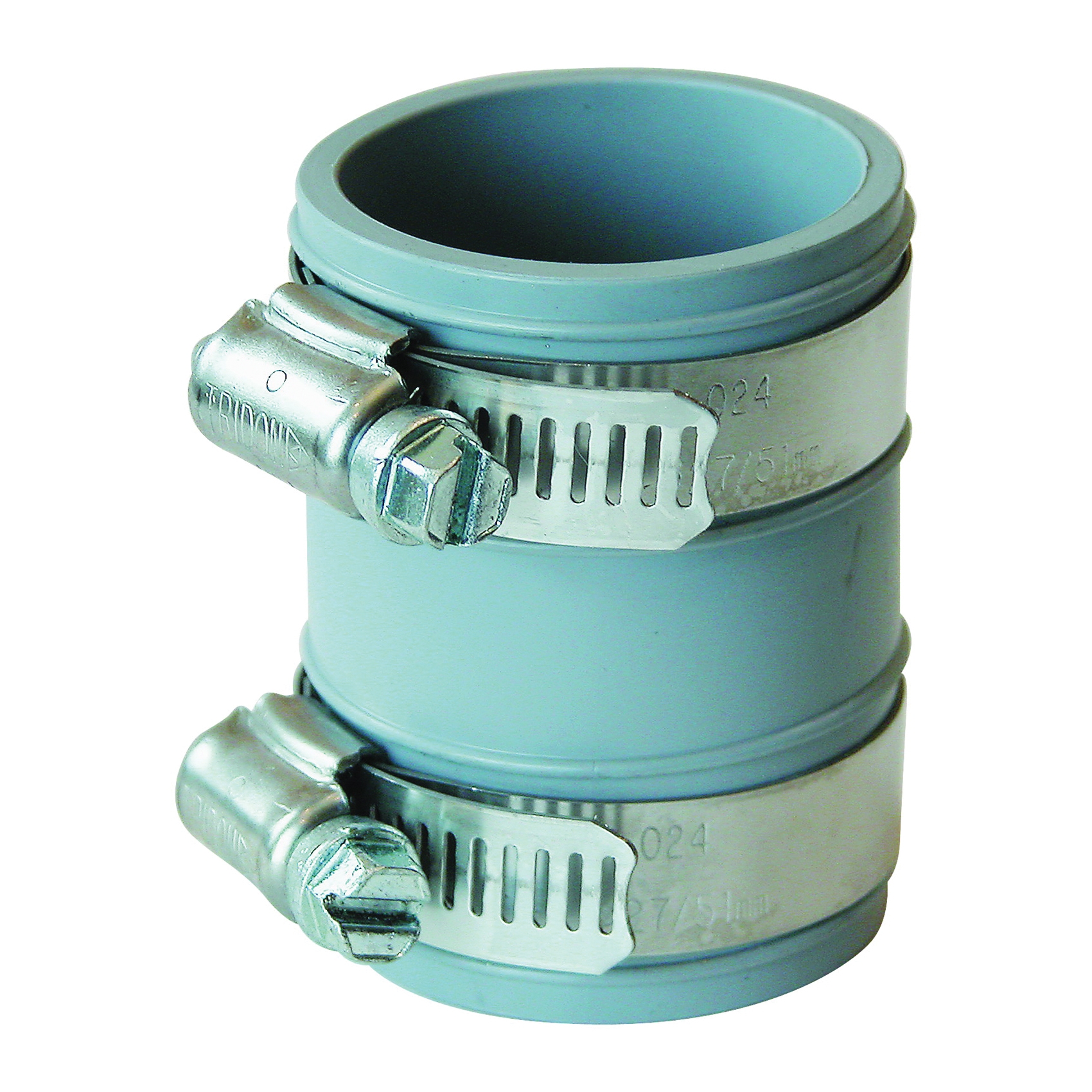PTC-150 Tubular Drain Connector, 1-1/2 in, Slip Joint, Rubber/Stainless Steel, SCH 40 Schedule, 4.3 psi Pressure