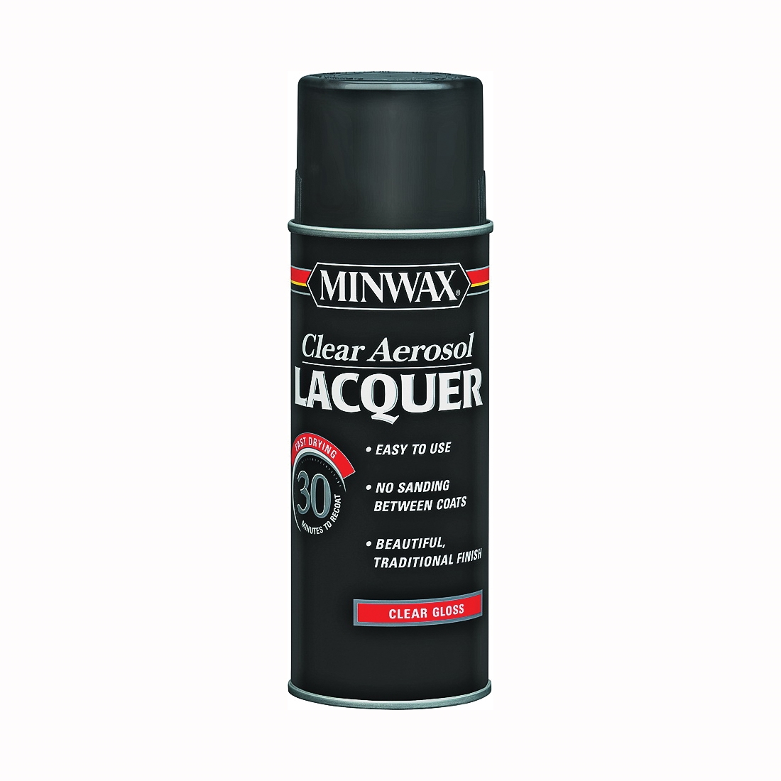 15200 Lacquer Spray, Gloss, Liquid, Clear, 12 oz, Aerosol Can