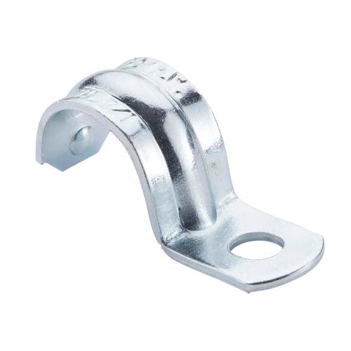 61105B 1-Hole Rigid Conduit Strap, 1/2 in, Steel, Zinc-Plated