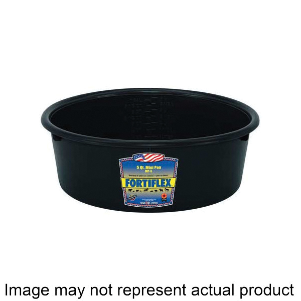 MP5BX Feed Pan, 5 qt Volume, Fortalloy Rubber/HDPE, Black