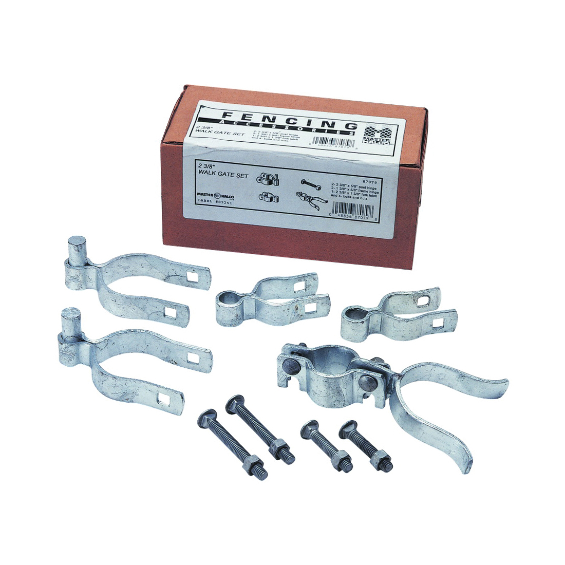 HD07110RP Gate Hardware Kit, Single-Drive, Steel, Galvanized