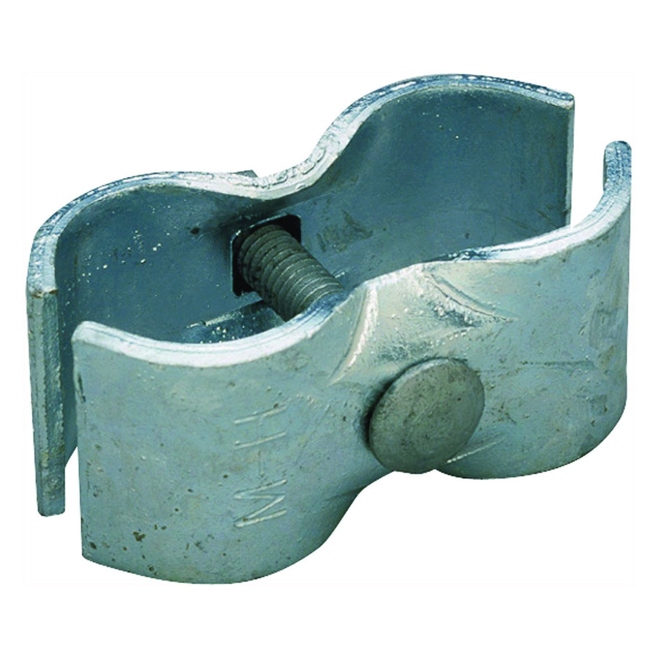 HD19010RP Kennel Clamp, 1-3/8 in x 1-3/8 in Dia, Steel, Galvanized