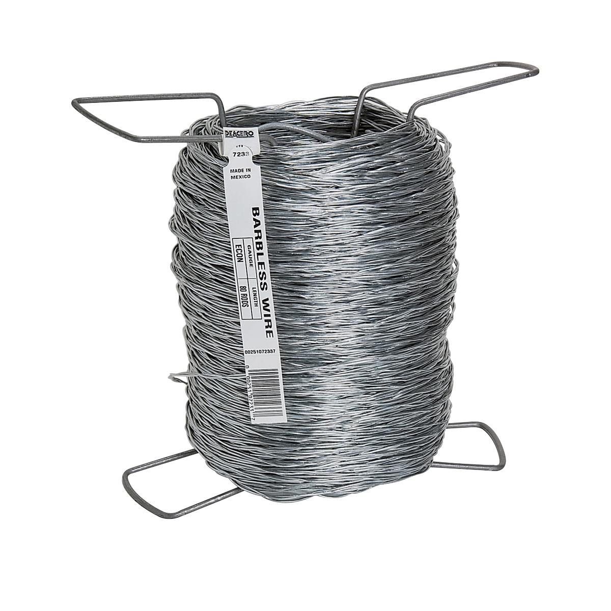 7227 Barbless Wire, 1320 ft L, 12.5 ga Gauge, Barbless, Steel, Zinc