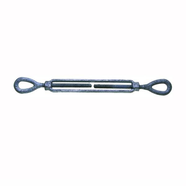 15-1/2X12 Turnbuckle, 2200 lb Working Load, 1/2 in Thread, Eye, Eye, 12 in L Take-Up, Steel
