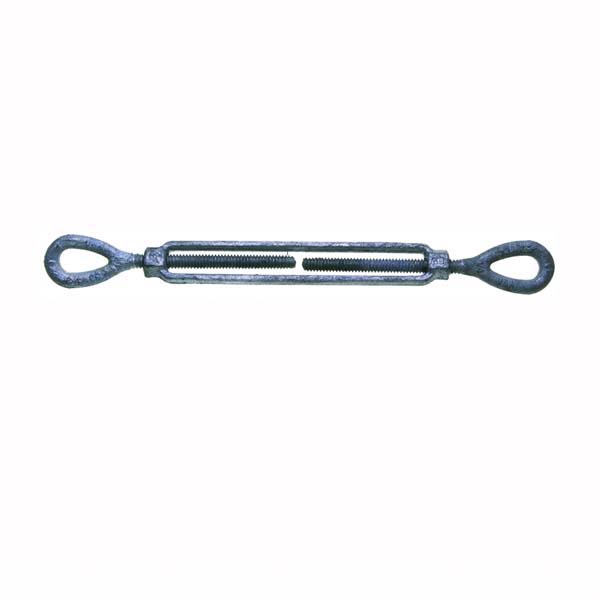 15-5/8X6 Turnbuckle, 3500 lb Working Load, 5/8 in Thread, Eye, Eye, 6 in L Take-Up, Steel