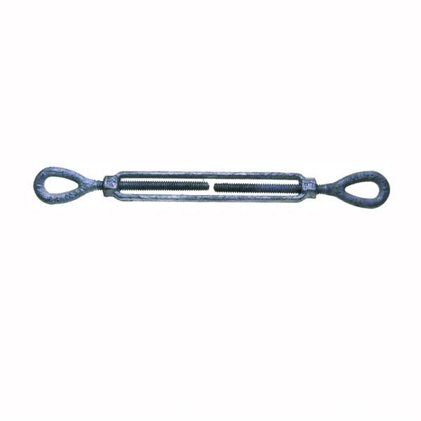 15-5/8X12 Turnbuckle, 3500 lb Working Load, 5/8 in Thread, Eye, Eye, 12 in L Take-Up, Steel