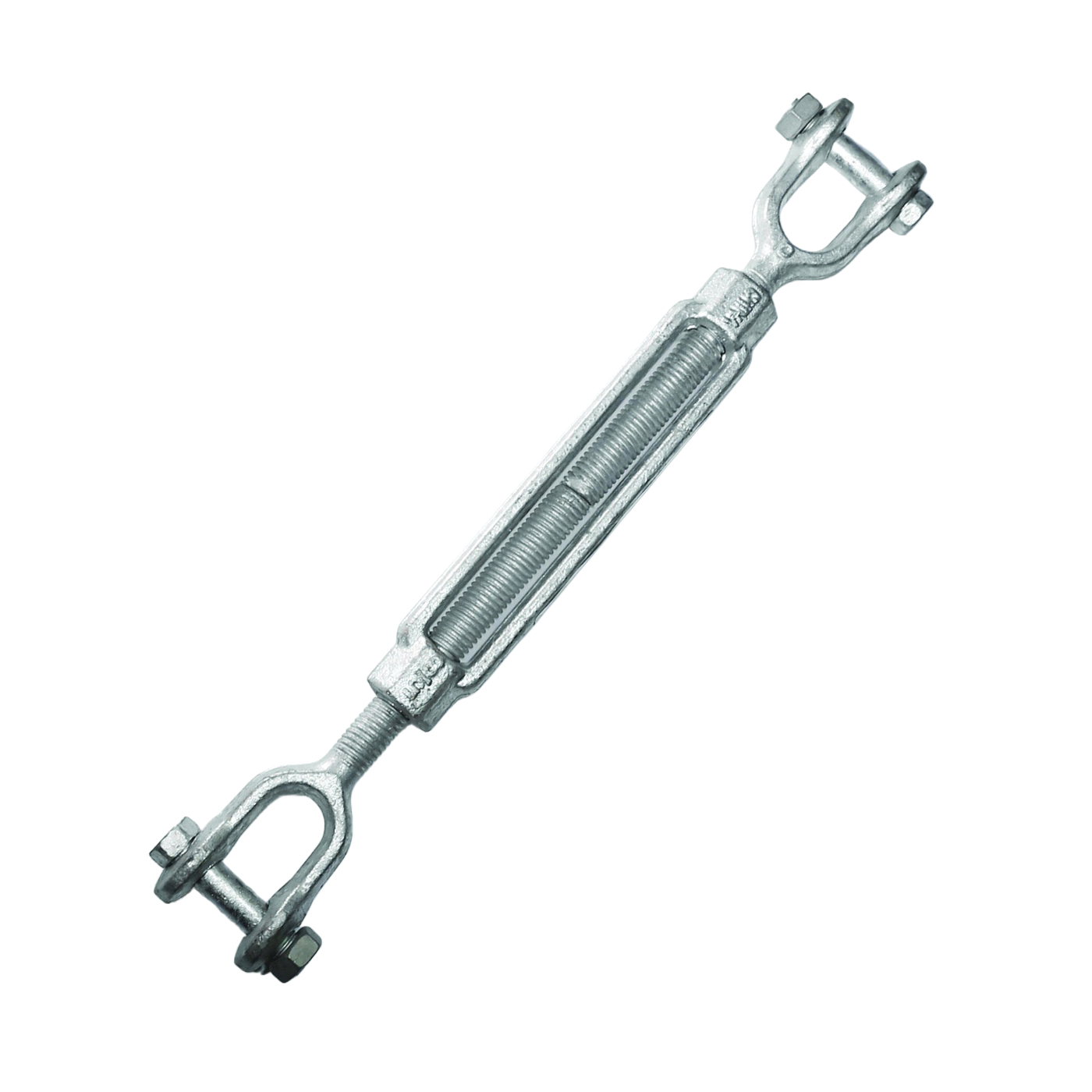 19-1/2X9 Turnbuckle, 2200 lb Working Load, 1/2 in Thread, Jaw, Jaw, 9 in L Take-Up, Steel