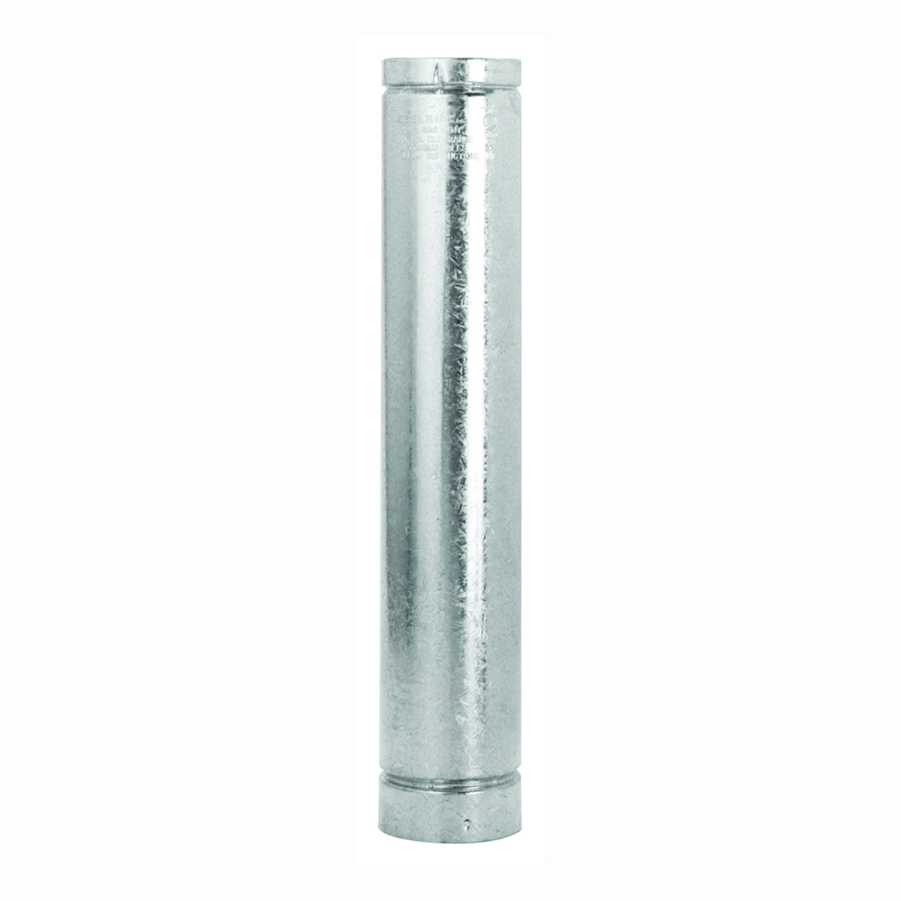 104024 Type B Gas Vent Pipe, 4 in Dia, 2 ft L, Aluminum/Galvanized Steel