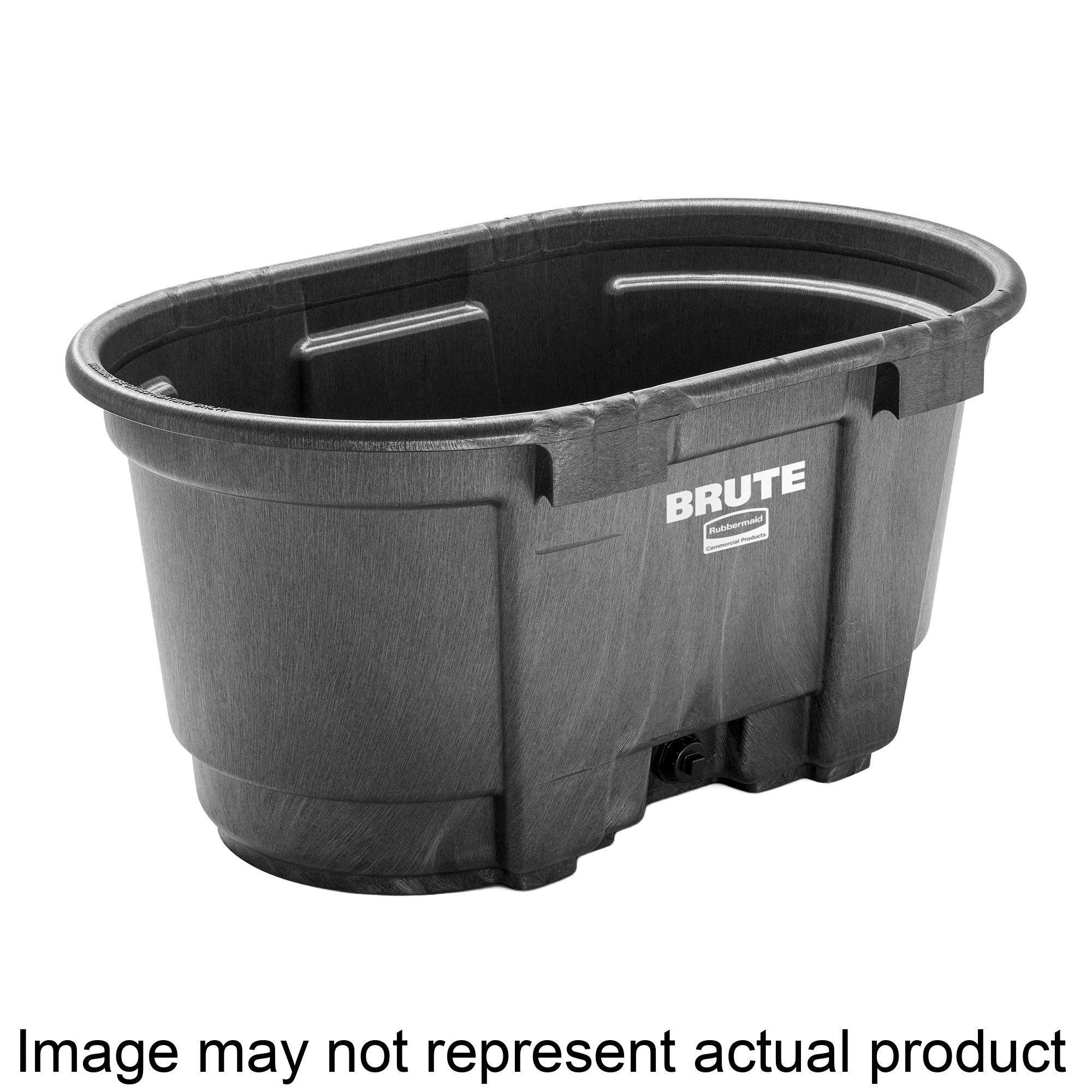 FG424288BLA Stock Tank, Oval, 100 gal Capacity, Plastic, Black