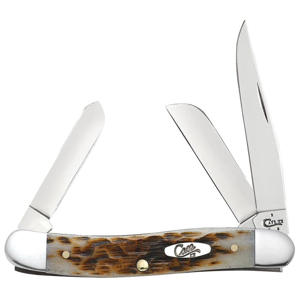 00042 Folding Pocket Knife, 2.57 in Clip, 1.88 in Sheep Foot, 1.71 in Spey L Blade, Stainless Steel Blade