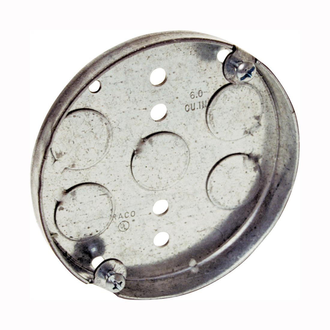 Orbit 4PB Pancake Box, 4 in W, Round, Steel, Gray - 2