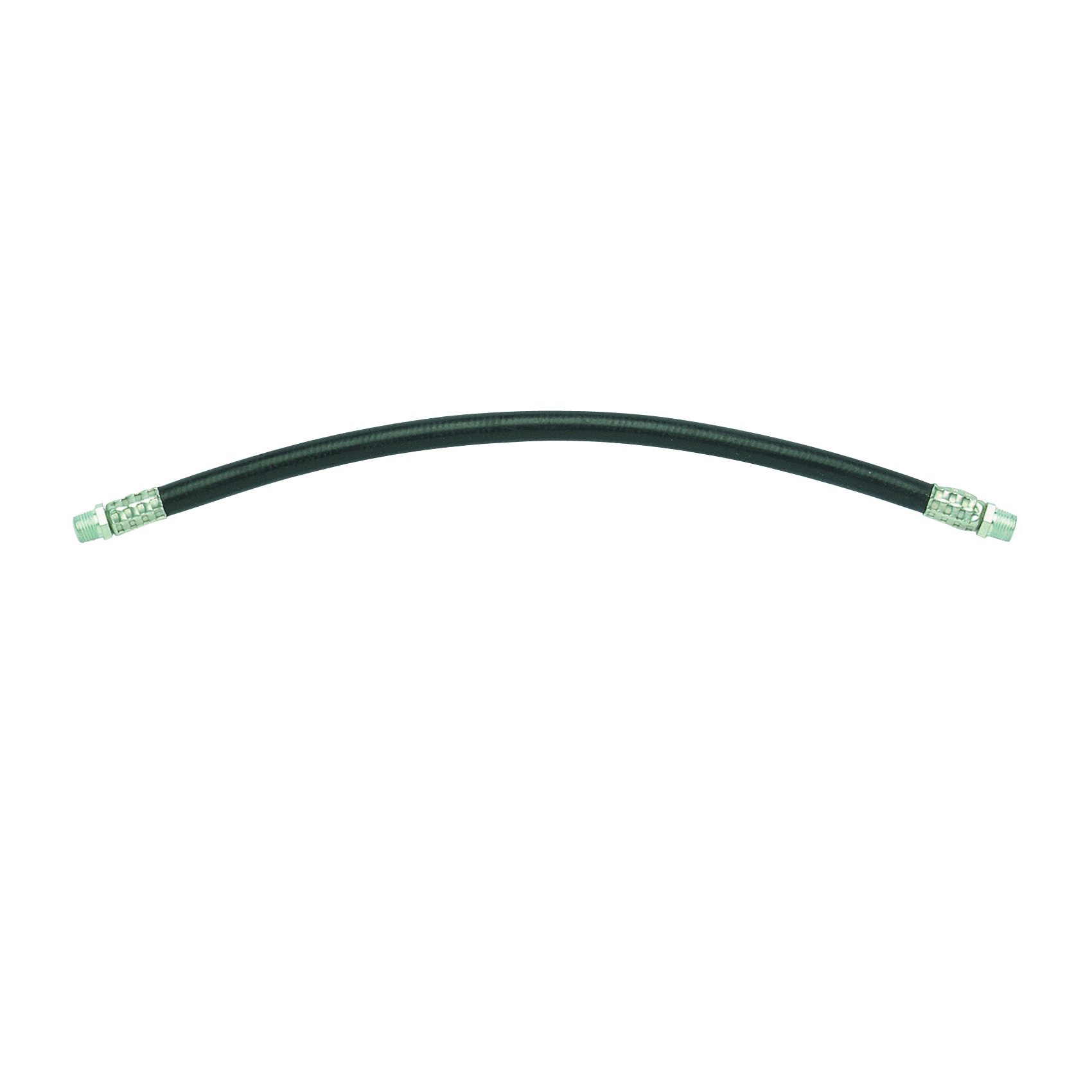 10-200 Grease Gun Hose, 12 in L, NPT Male, 4000 psi Pressure, Rubber/Steel