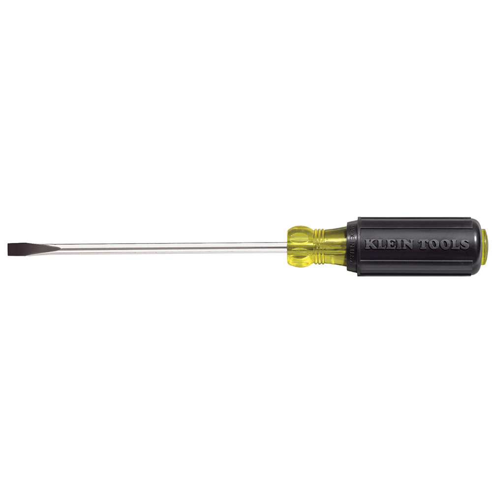 605-6 Screwdriver, 1/4 in Drive, Cabinet Drive, 10-11/32 in OAL, 6 in L Shank, Rubber Handle