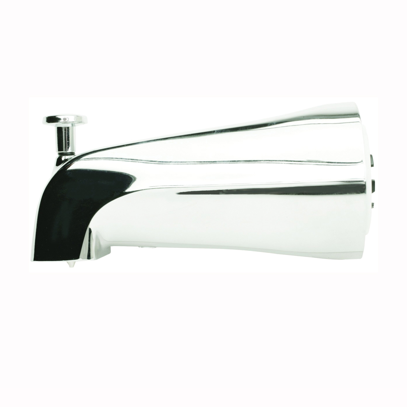 PP825-37 Bathtub Spout with Diverter, 3/4 in Connection, IPS, Zinc, Chrome-Plated