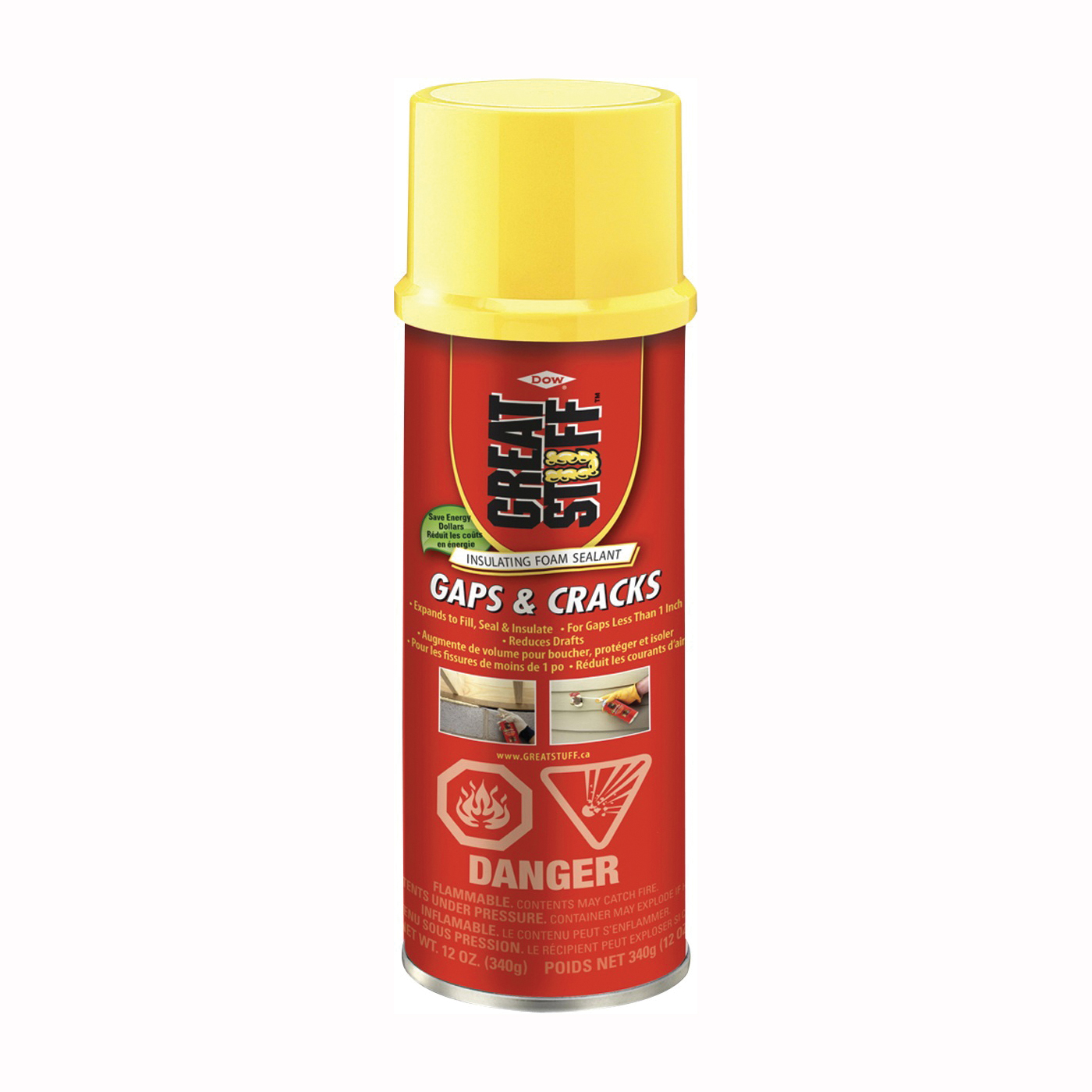 157901 Foam Sealant, Yellow, 12 oz Can