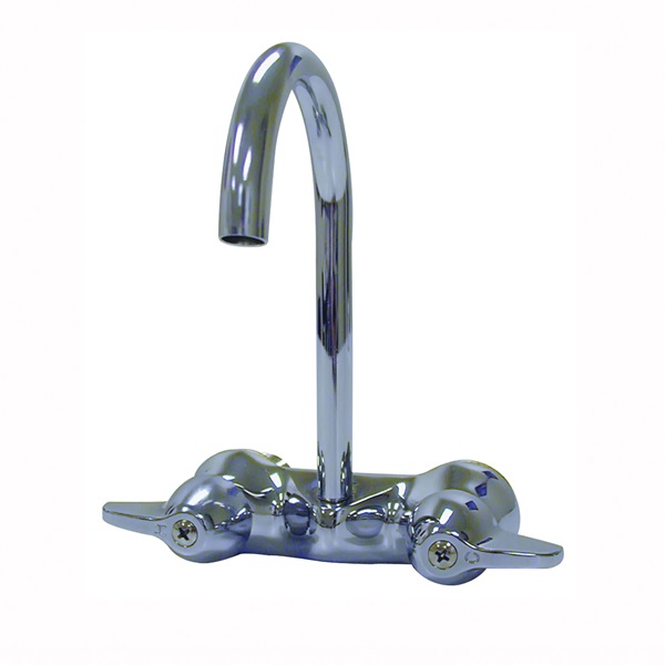 123-005 Bathroom Faucet, Chrome Plated, High Arc Spout