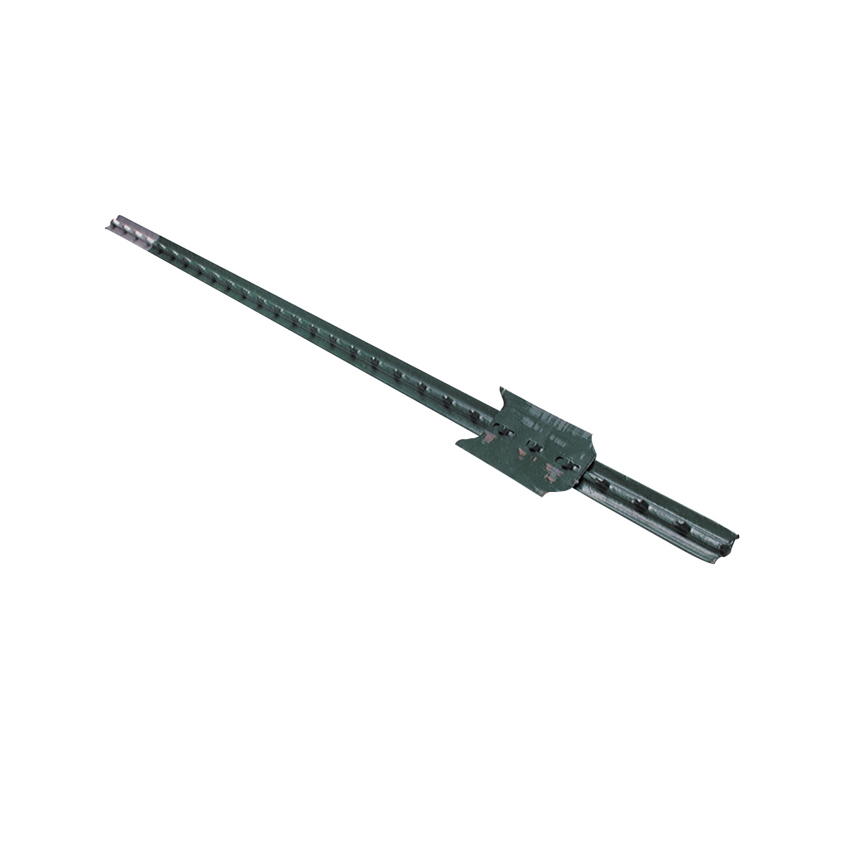 TP125PGN065 T-Post, 6-1/2 ft H, 2 in W, 2 in L, Steel, Green/White, Acrylic-Coated
