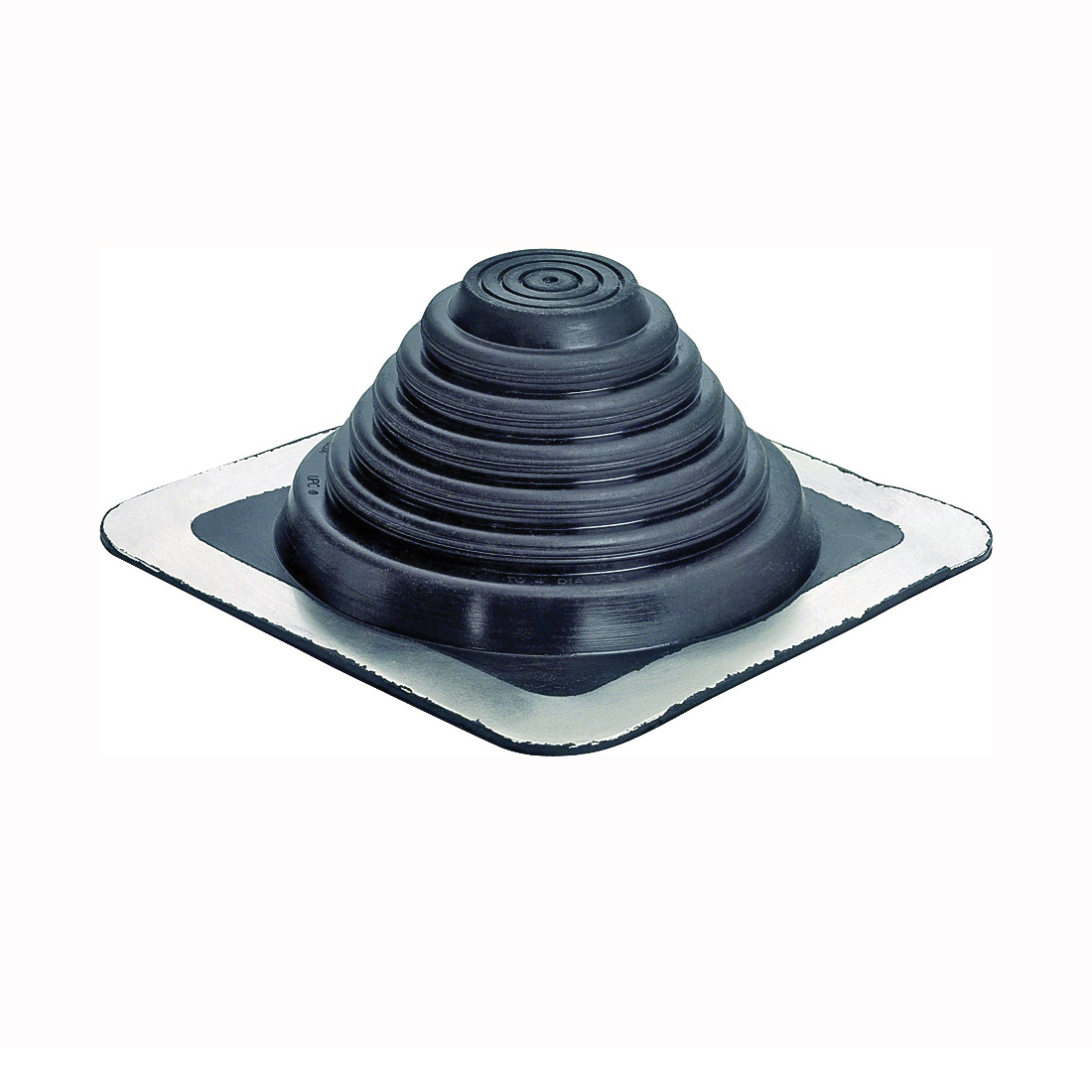 Hercules Master Flash 14052 Roof Flashing, 8 in OAL, 8 in OAW, For 0 to 5-3/4 in Pipe, EPDM/Aluminum