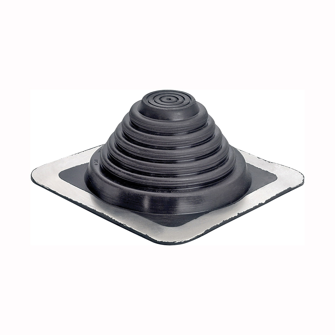 Hercules Master Flash 14053 Roof Flashing, 10 in OAL, 10 in OAW, For 2-3/4 to 7 in Pipe, EPDM/Aluminum, Black/Silver