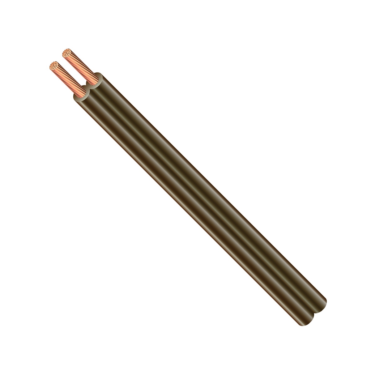 600006607 Lamp Cord, 18 AWG Wire, 2-Conductor, 250 ft L, Copper Conductor, PVC Insulation, Brown Sheath, 10 A