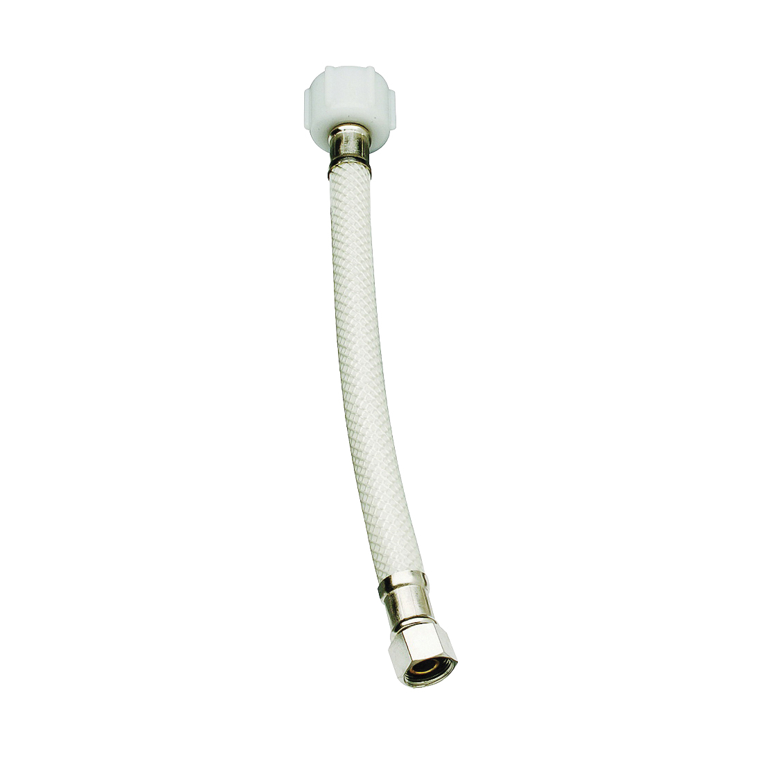 EZ Series PP23872 Toilet Supply Tube, 3/8 in Inlet, Compression Inlet, 7/8 in Outlet, Ballcock Outlet, Vinyl, 20 in L