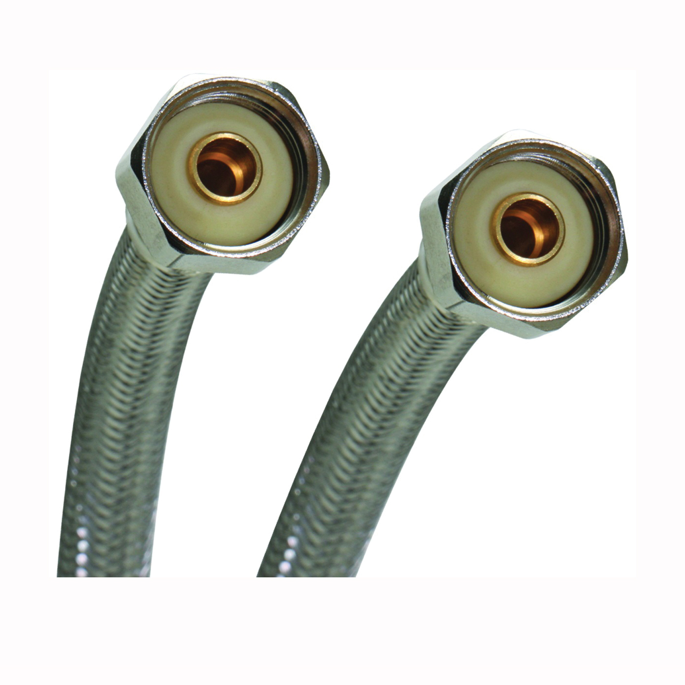 B4F16U Water Supply Connector, 1/2 x Universal , FIP, Polymer/Stainless Steel, 16 in L