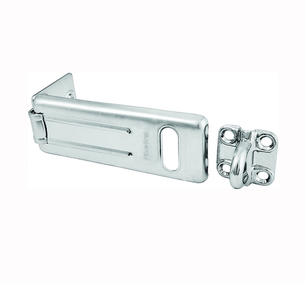 704D Hasp, 4-1/2 in L, 1-3/4 in W, Steel, Zinc, 1/2 in Dia Shackle