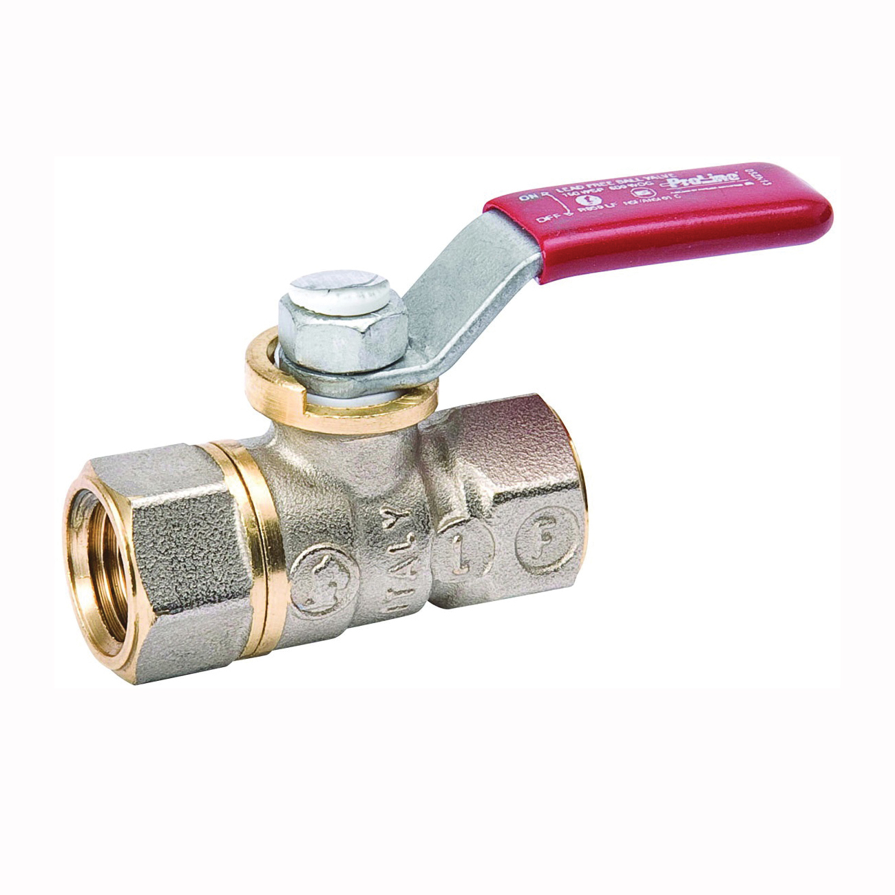 ProLine Series 107-000NL Ball Valve, 1/8 in Connection, FIP, 600/150 psi Pressure, Handle Actuator, Brass Body