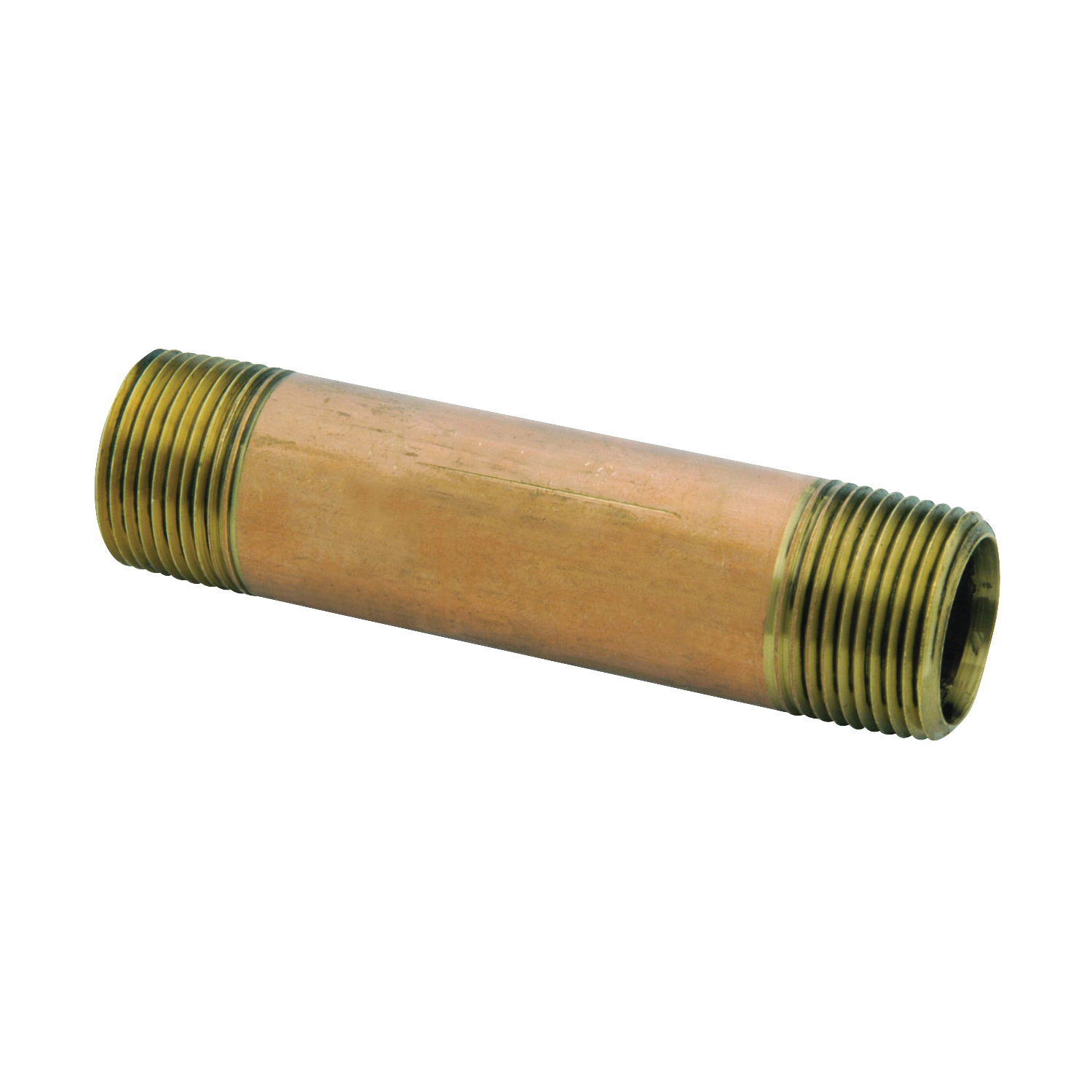 38300-0660 Pipe Nipple, 3/8 in, NPT, Brass, 890 psi Pressure, 6 in L