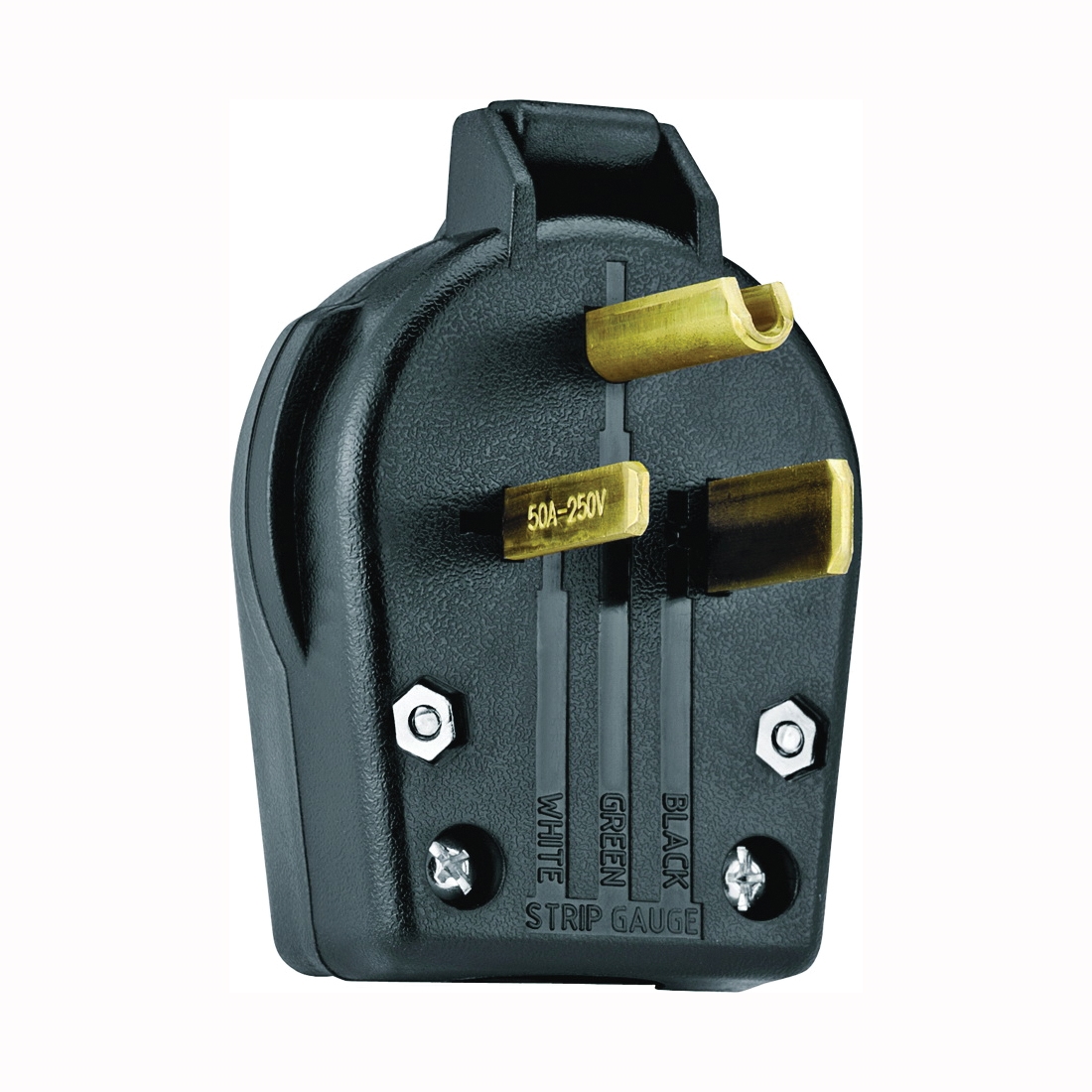 S42-SP Electrical Plug, 2-Pole, 30/50 A, 250 V, Screw, NEMA: NEMA 6-30P, 6-50P, Black