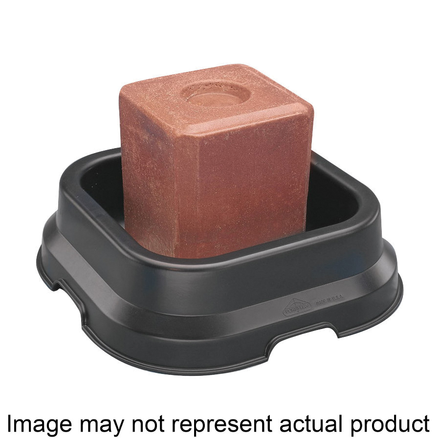 SBP-10 Block Pan, 50 lb Capacity, Polyethylene/Rubber, Black