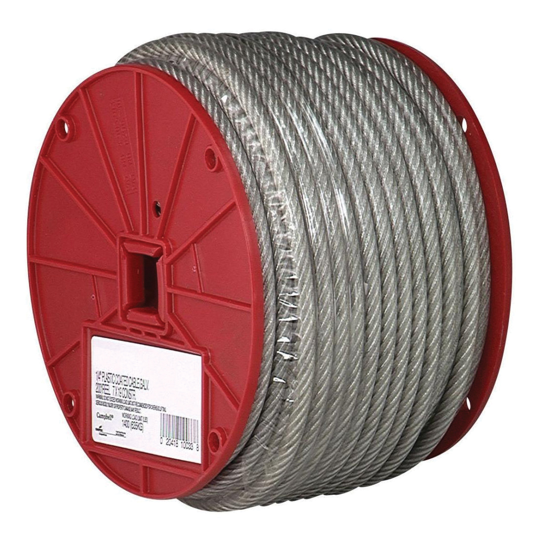 7000397 Aircraft Cable, 3/32 in Dia, 250 ft L, 184 lb Working Load, Steel, Vinyl-Coated