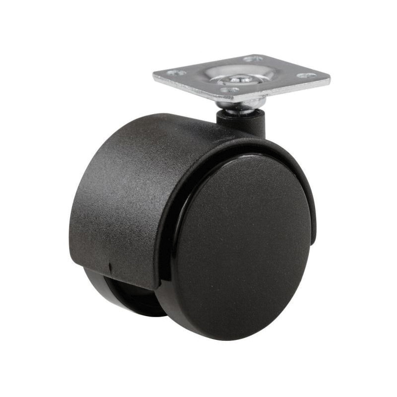 9401 Caster, 1-5/8 in Dia Wheel, Nylon/Urethane Wheel, Black, 40 lb