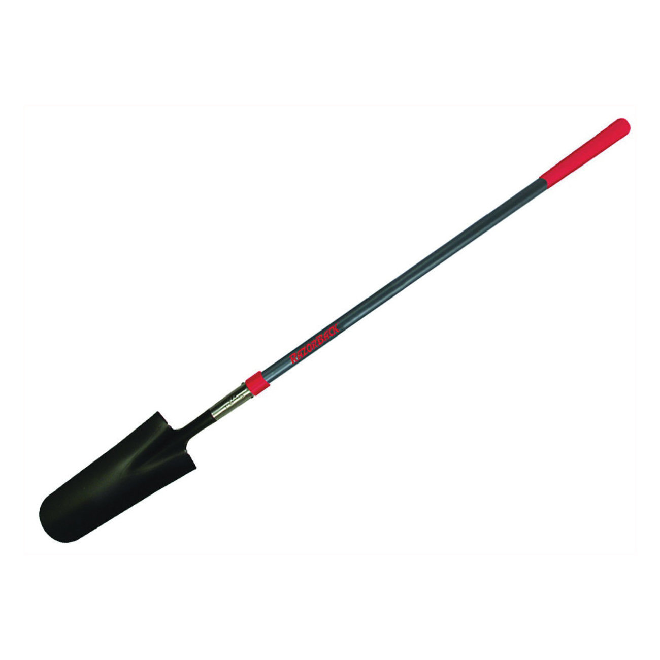 47602 Drain Spade with Handle, 6 in W Blade, 14 ga Gauge, Steel Blade, Fiberglass Handle, Cushion Grip Handle