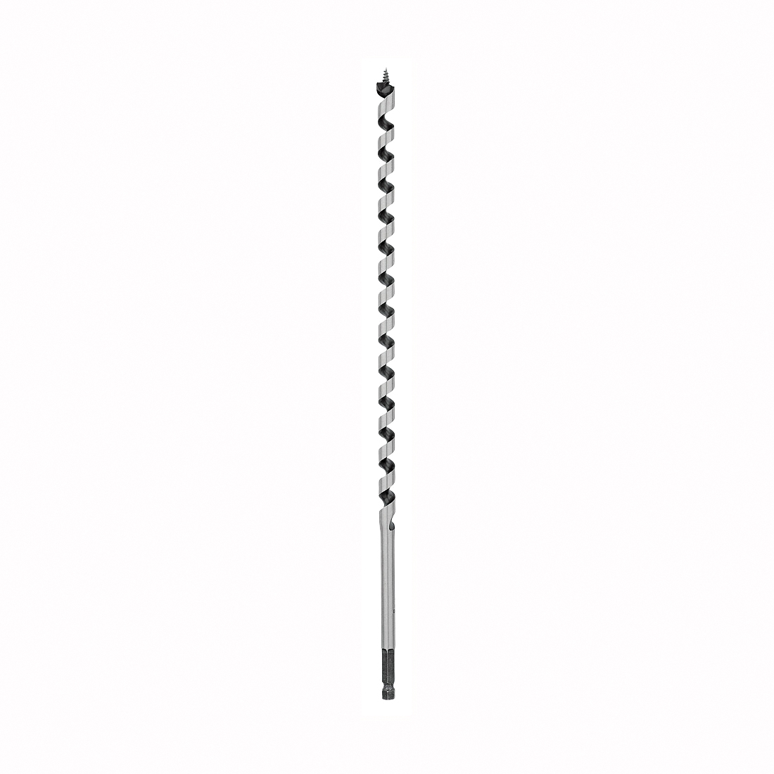 WeldTec 3043005 Auger Drill Bit, 1/2 in Dia, 17 in OAL, Twist Flute, 1-Flute, 3/8 in Dia Shank