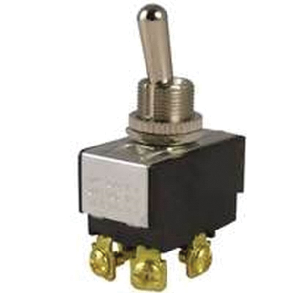 GSW-14 Toggle Switch, 2-Way, 20 A, 125/250 V, DPST, Screw Terminal, Silver