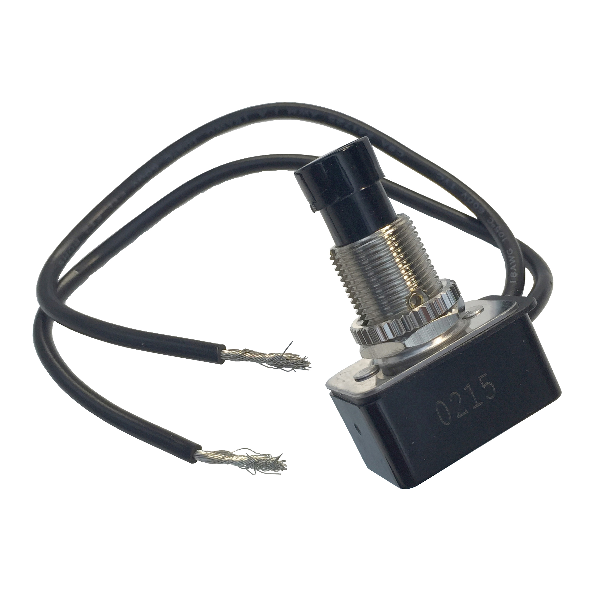 GSW-21 Pushbutton Switch, 4/8/10 A, 125/250 V, SPST, Lead Wire Terminal, Plastic Housing Material, Chrome