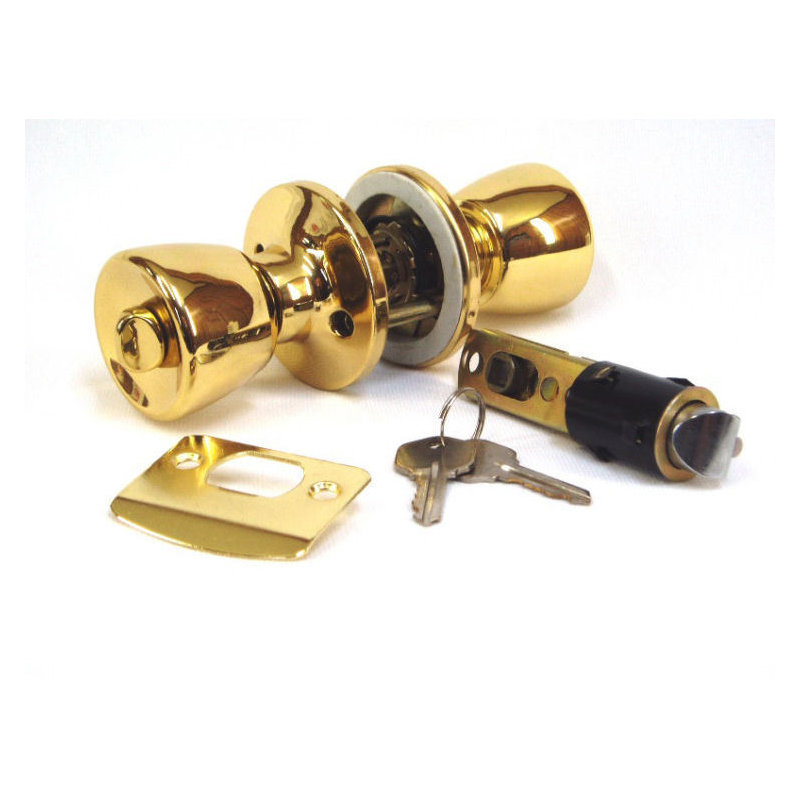 D-099B Entrance Lockset, Brass, Brass