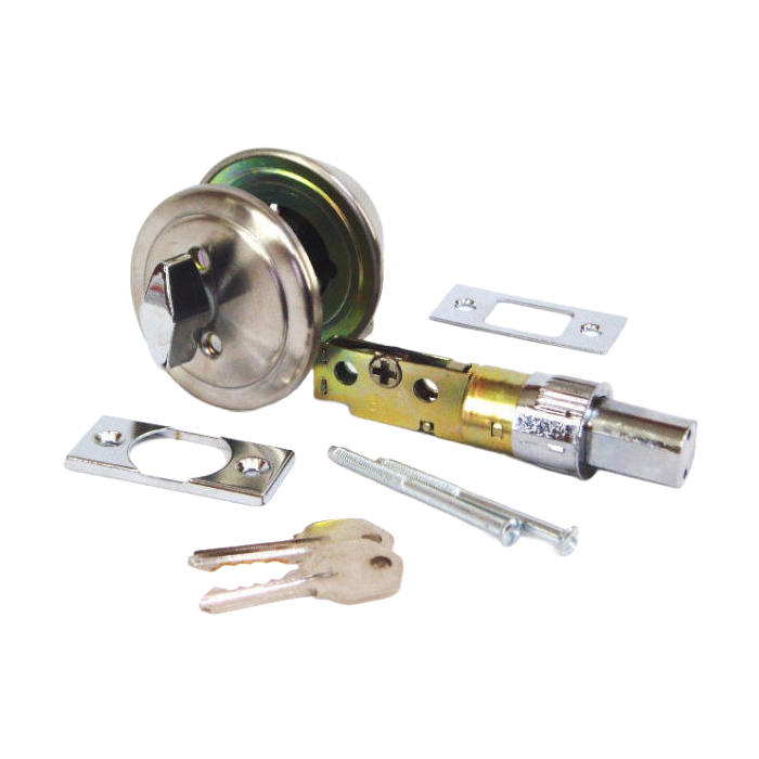D-113B Entrance Deadbolt, Stainless Steel, Brushed Stainless Steel
