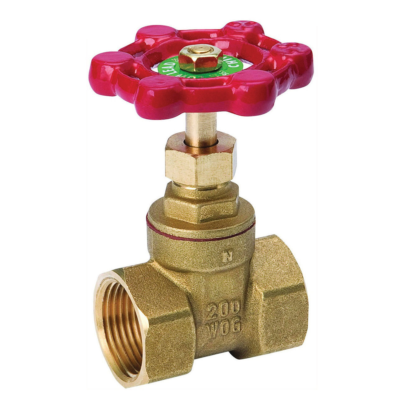 ProLine Series 100-408HC Gate Valve, 2 in Connection, FPT, 200/125 psi Pressure, Handle Actuator, Brass Body