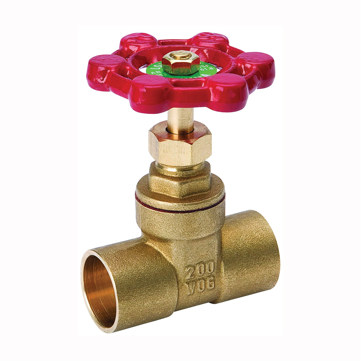ProLine Series 100-454NL Gate Valve, 3/4 in Connection, Sweat, 125, 200 psi Pressure, Brass Body