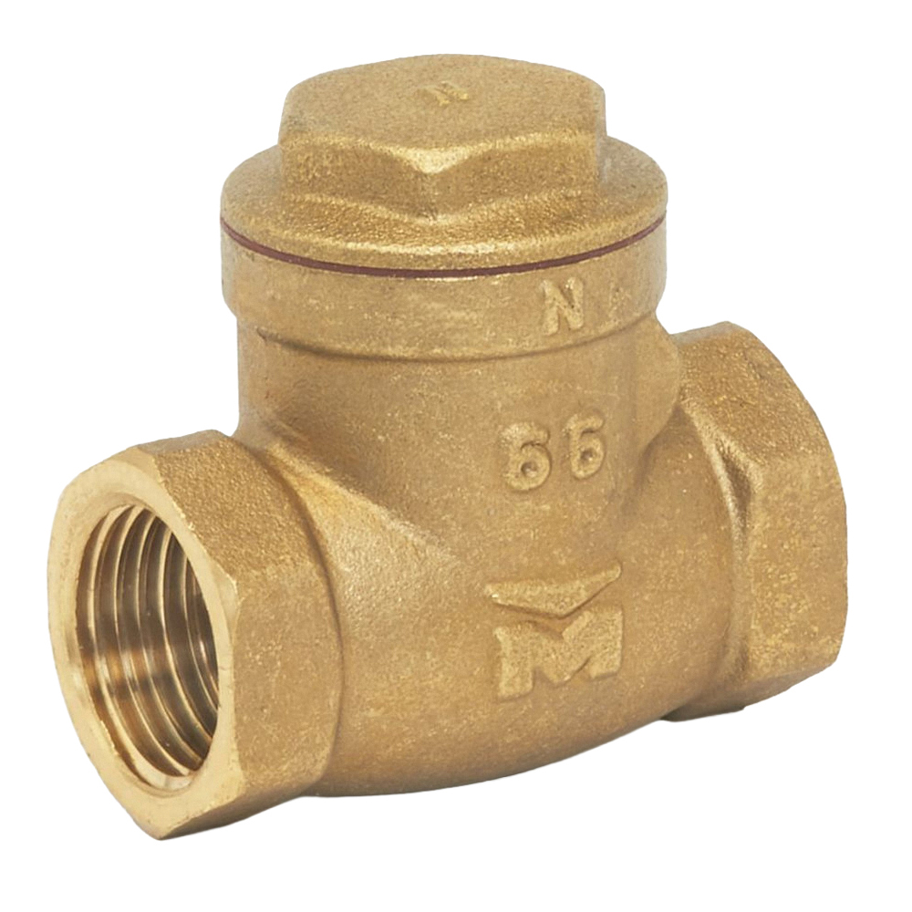 ProLine Series 101-003NL Swing Check Valve, 1/2 in, IPS, 200 psi Pressure, Brass Body