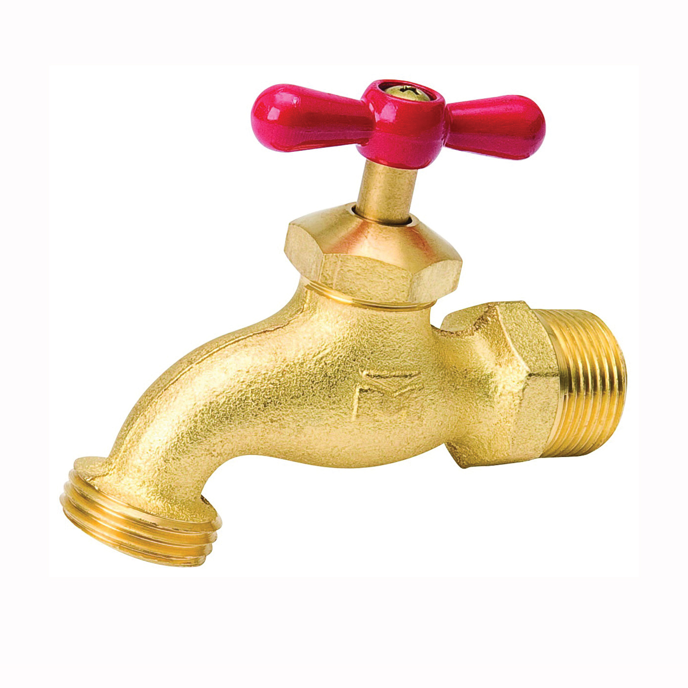 103-014 Hose Bibb, 3/4 x 3/4 in Connection, MPT x Male Hose, 125 psi Pressure, Brass Body, Antique