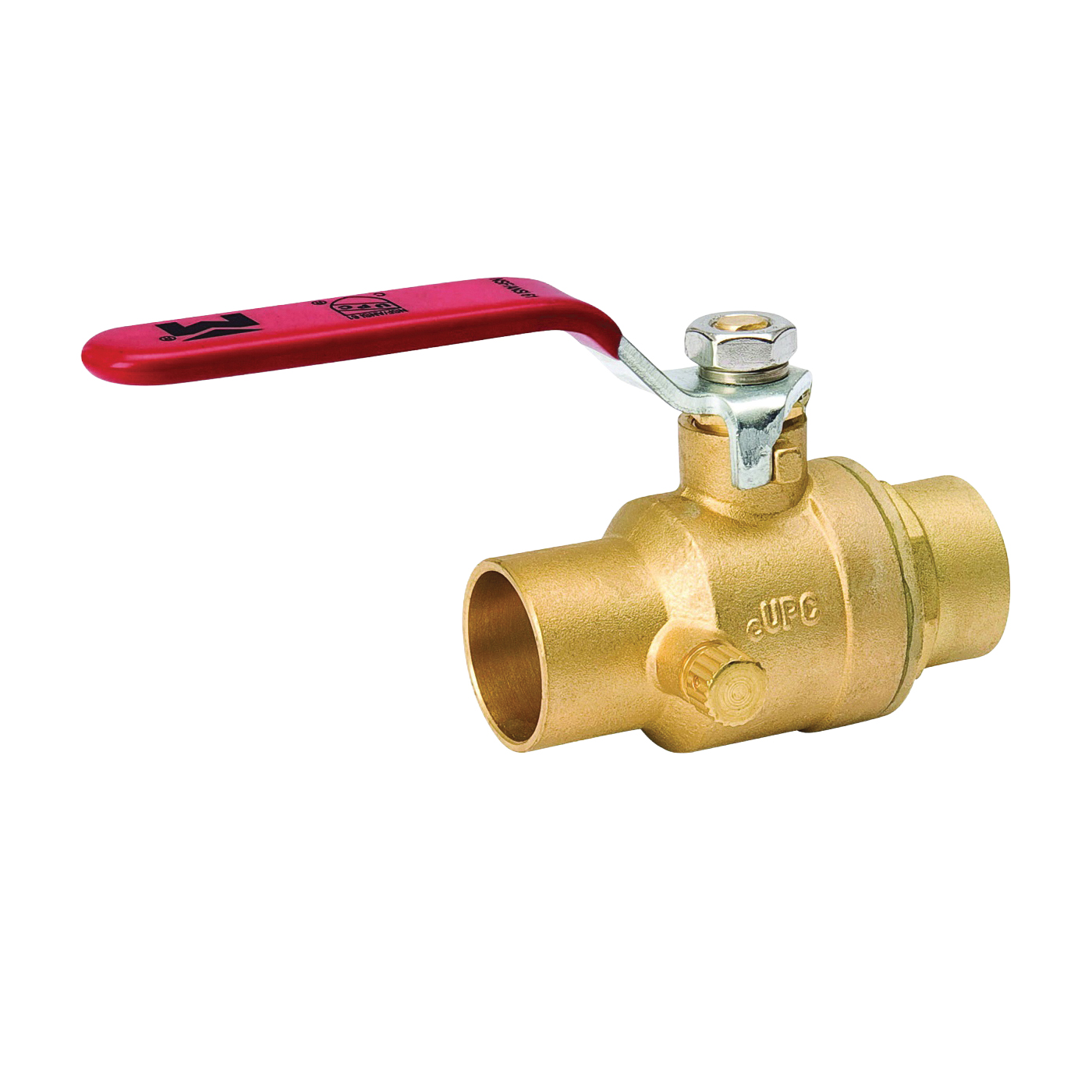 107-553NL Ball Valve, 1/2 in Connection, Compression, 500 psi Pressure, Brass Body