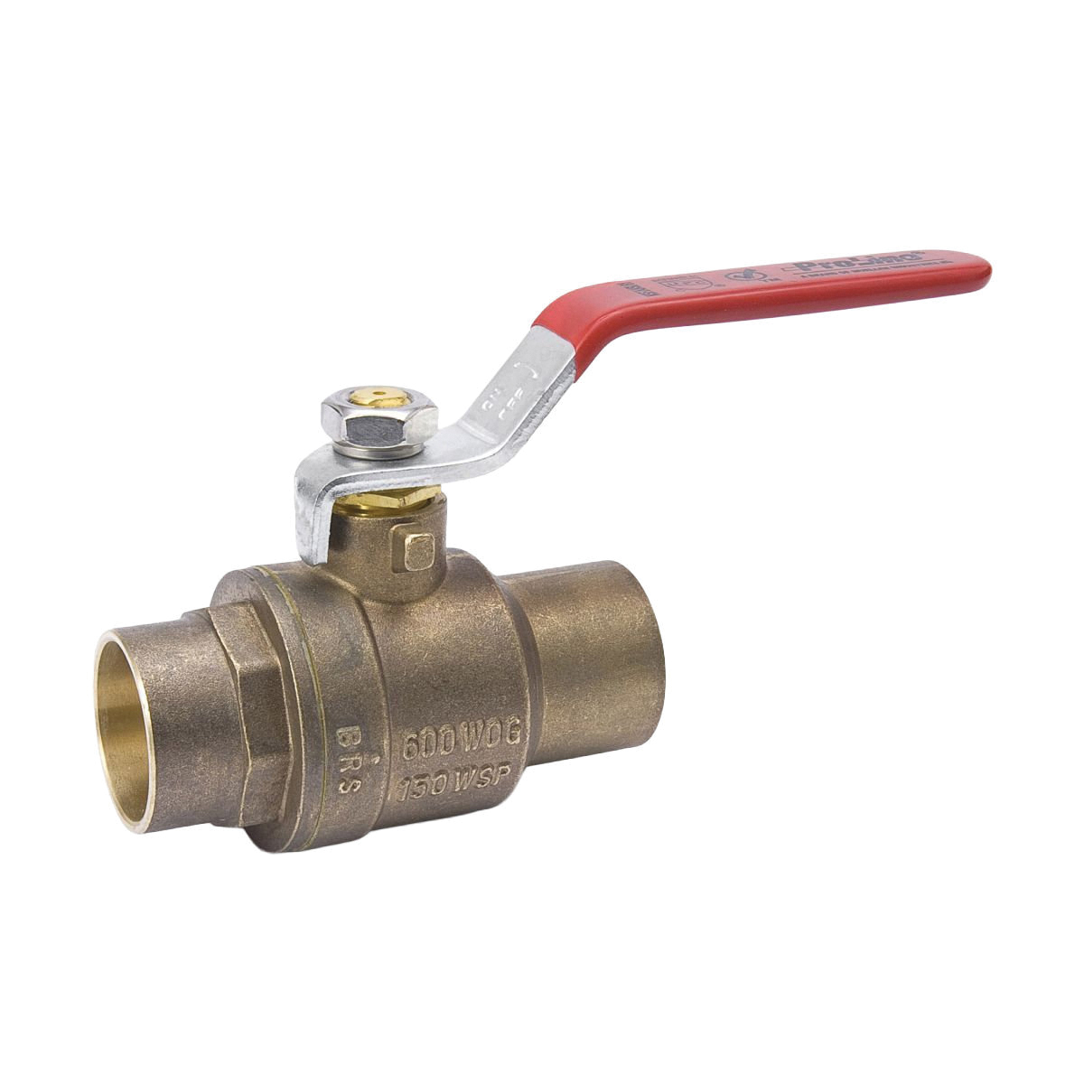 ProLine Series 107-555NL Ball Valve, 1 in Connection, Compression, 500 psi Pressure, Manual Actuator, Brass Body