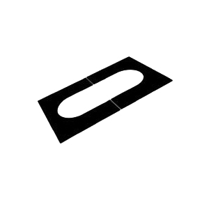 206512 Adjustable Pitch Ceiling Plate, 6 in Pipe, Black, Matte