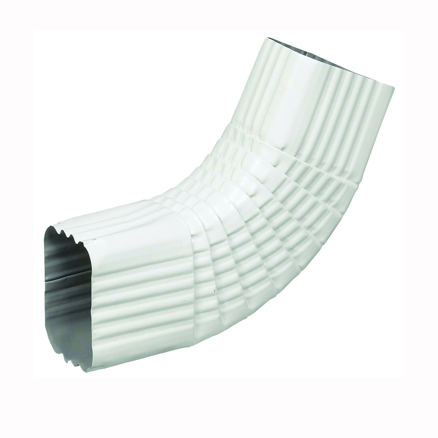 27065 Gutter Side Elbow, 2 x 3 in Gutter, Aluminum, White
