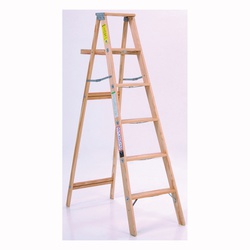 Michigan Ladder 1200-06 Step Ladder, 6 ft H, Type II Duty Rating, Wood, 225 lb
