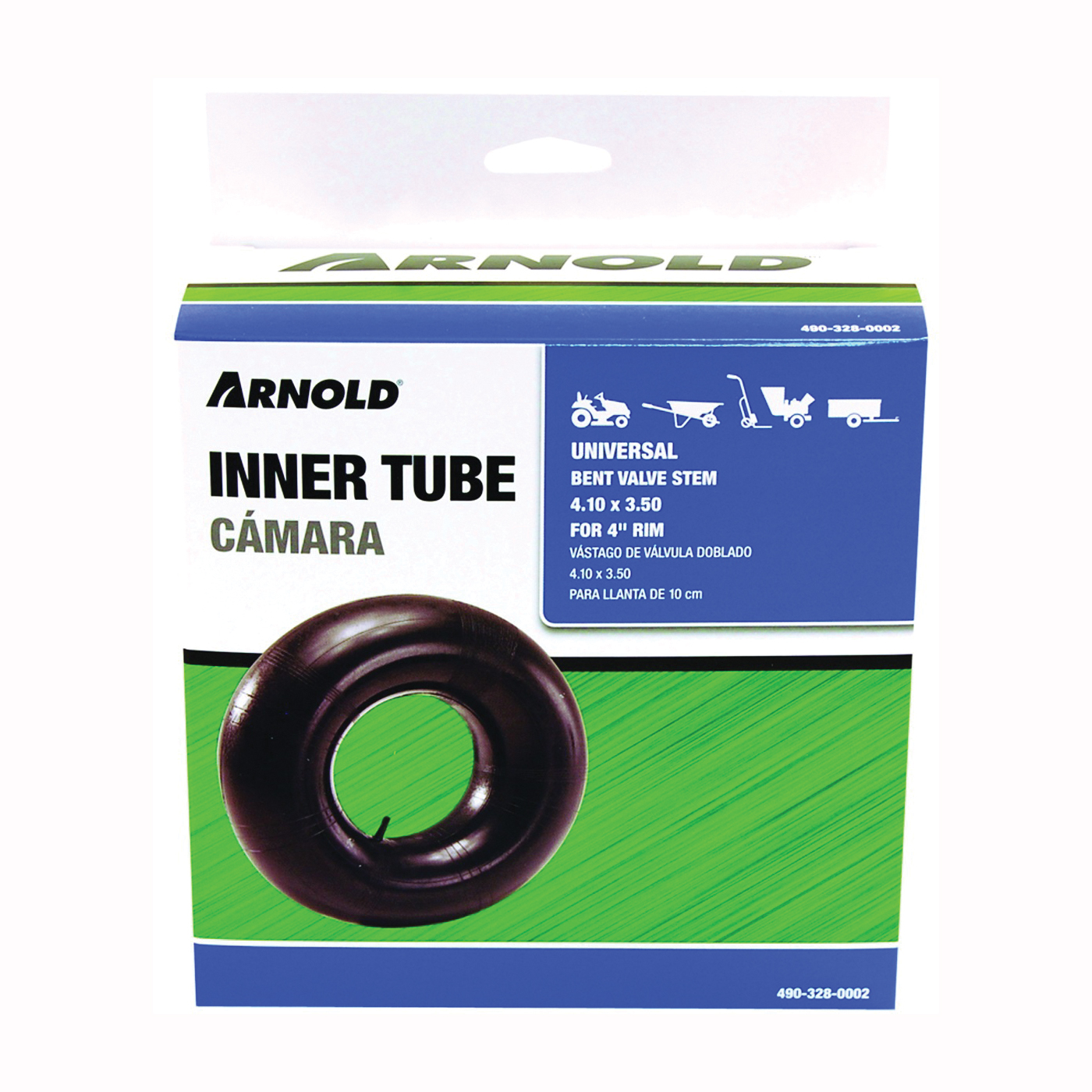 490-328-0002/TB4 Wheelbarrow Inner Tube, For: 4 in Rim, 4.1 x 3.5 in Tire