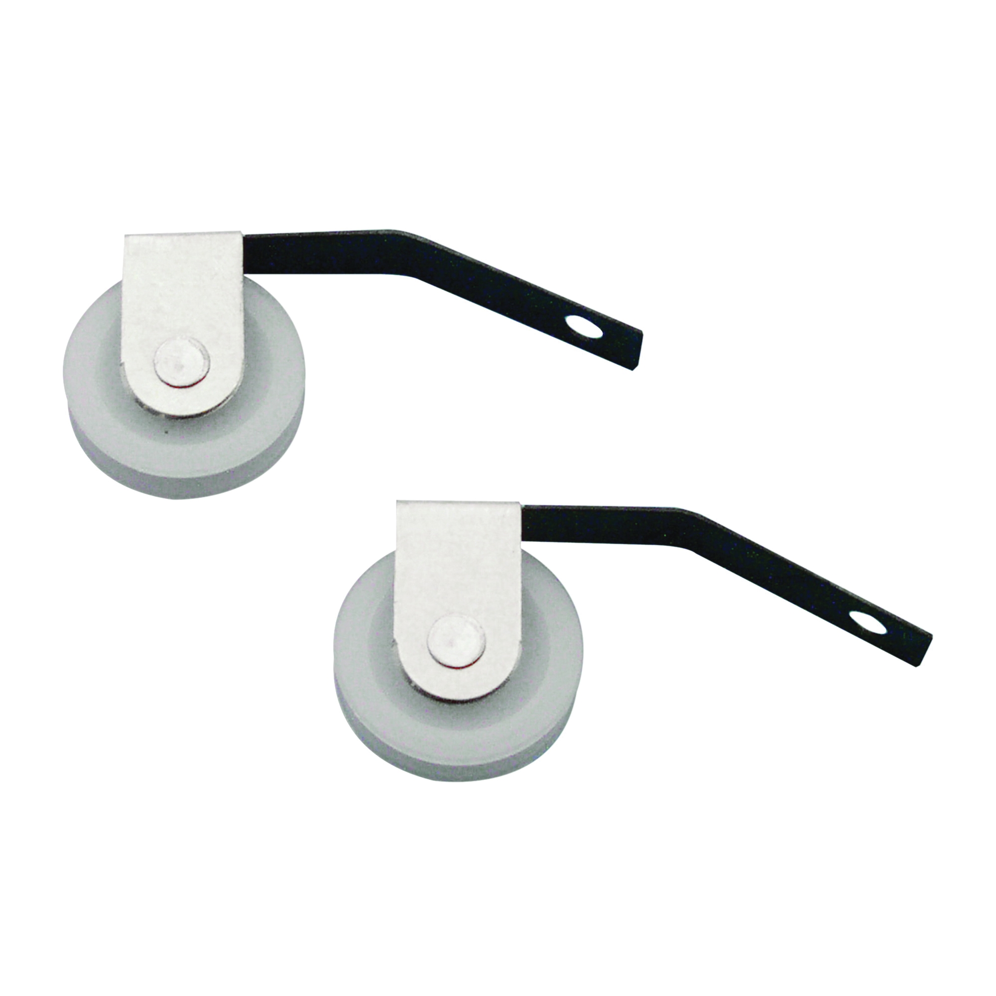 B 609 Roller Assembly, 1 in Dia Roller, 1/4 in W Roller, Nylon/Steel, White, 2-Roller